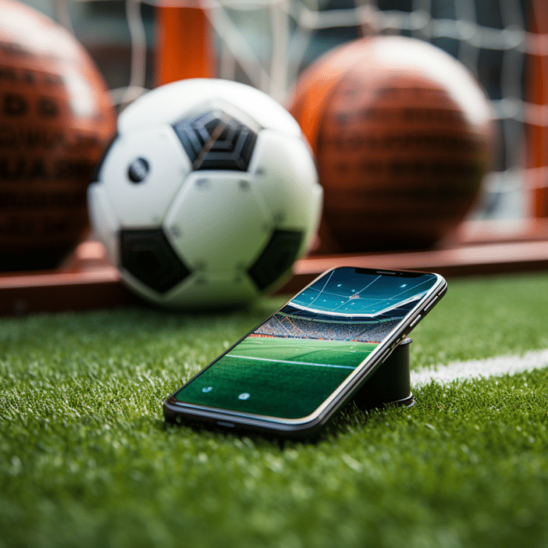 happyfinish a phone leaning against a football on a football pi 0bfb1688 ab70 47f1 9ee3 057d41e933c7
